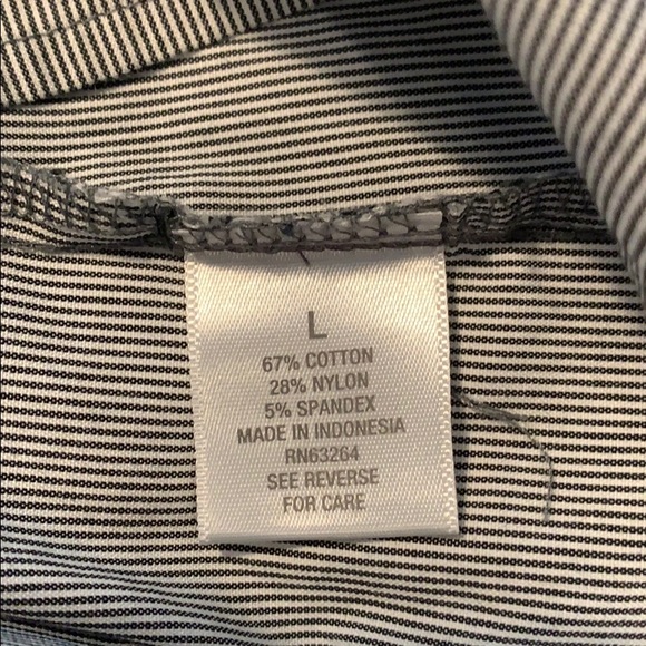 Dressbarn  3/4 Sleeve Small Striped Shirt - Picture 7 of 9